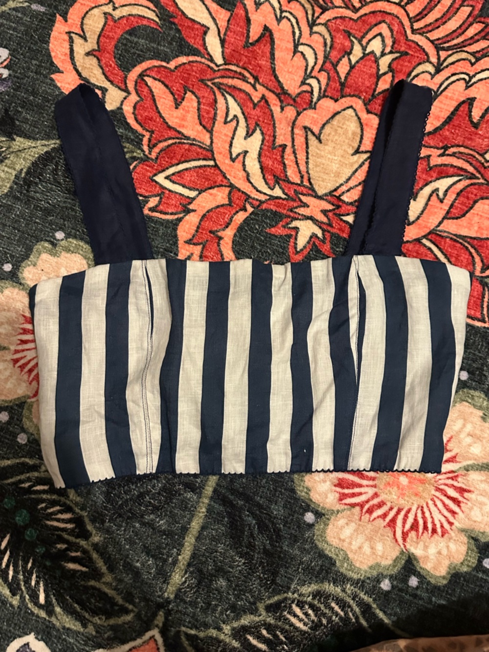 Agua Bendita Striped Crop Top NWT The RealReal Authenticated XL 💙 - Picture 2 of 12